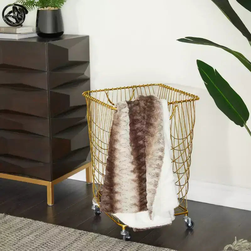 Iron Storage Cart Gold - Olivia & May