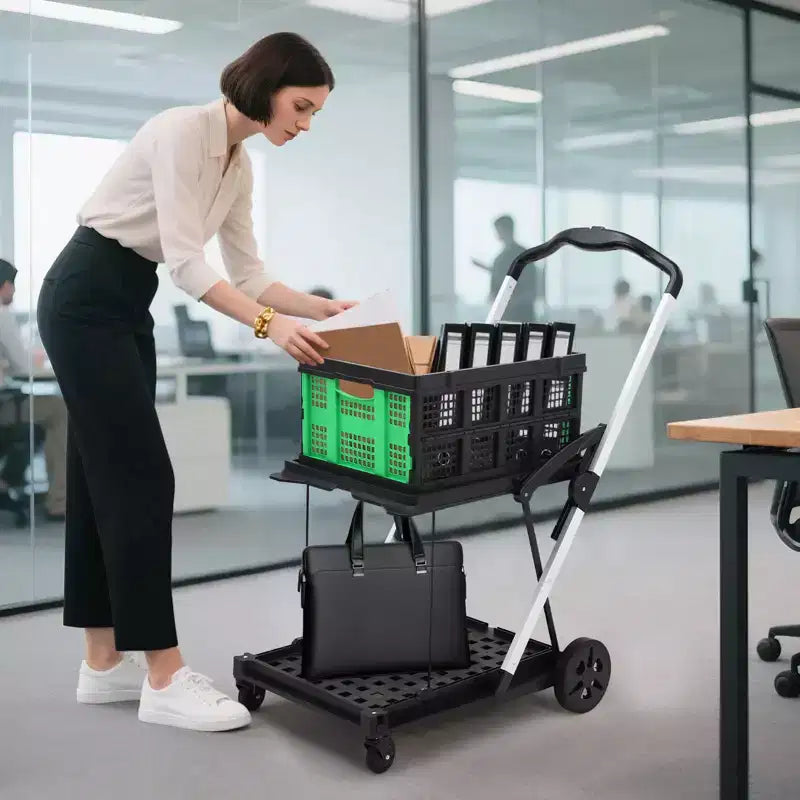 Cart, foldable shopping cart, detachable storage box, multi-purpose mobile storage cart, suitable for home, kitchen, supermarket