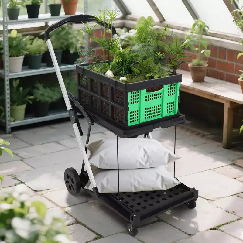 Cart, foldable shopping cart, detachable storage box, multi-purpose mobile storage cart, suitable for home, kitchen, supermarket