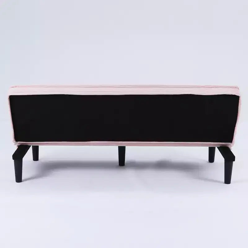 Modern Corduroy Loveseat Sofa Bed Flexibly for Living Room Bedroom Pink