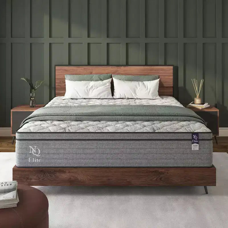10/12IN Twin Hybrid Mattress with Cooling Gel Memory Foam, Mattress with Pocket Coils, Water Resistant Mattress with CertiPUR-US Certified