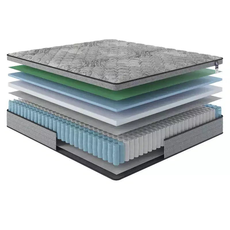 10/12IN Twin Hybrid Mattress with Cooling Gel Memory Foam, Mattress with Pocket Coils, Water Resistant Mattress with CertiPUR-US Certified