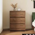 Luck Live Modern 3-Drawer Dresser, Wooden Storage Cabinet with Ample Space, Minimalist Bedroom Chest Walnut Color