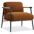 Comfy Chair, Modern Accent Chair with Metal Frame, Cozy Reading Chair with Soft Cushion & Wood Armrest for Bedroom, Living Room