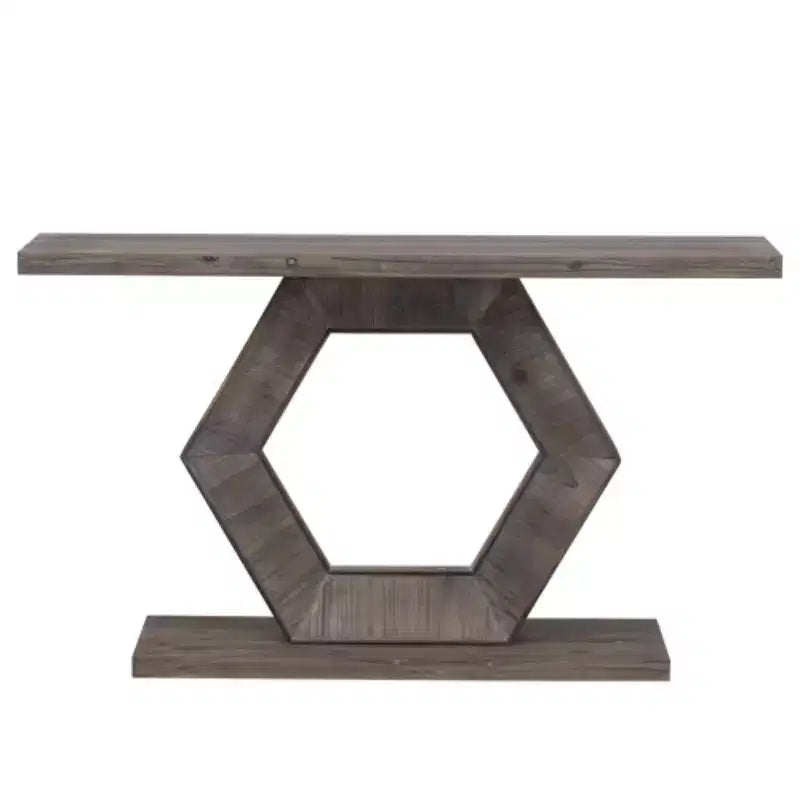 Modern Entryway Console Tables with Hollow Hexagon Base, Unique Console Tables for Entryway, Hallway or Living Room Accent Display - Panipeachy
