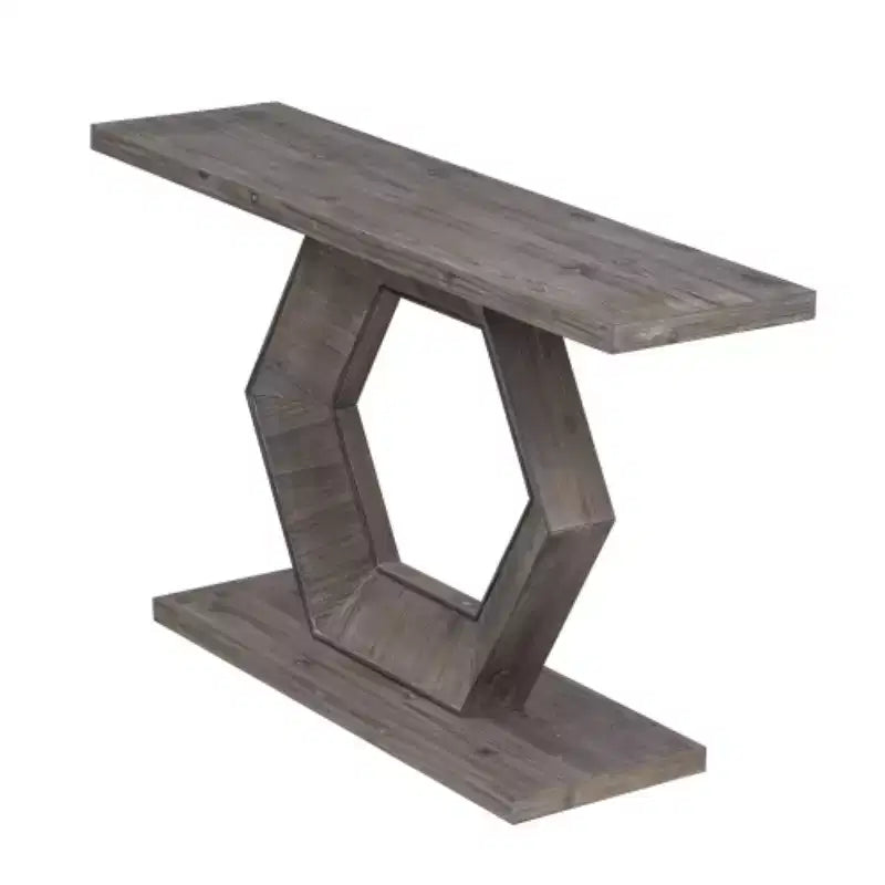 Modern Entryway Console Tables with Hollow Hexagon Base, Unique Console Tables for Entryway, Hallway or Living Room Accent Display - Panipeachy