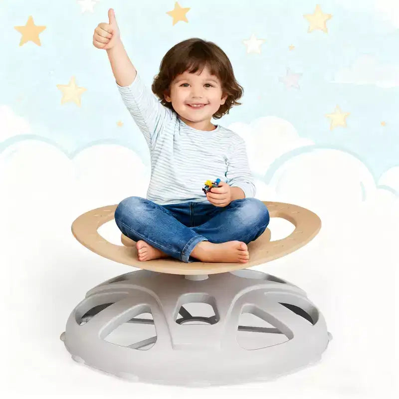 Kids Sensory Swivel Chair, Spinning Chair for Autistic Kids with Safety Handle & Non-Slip Design, Training Body Coordination