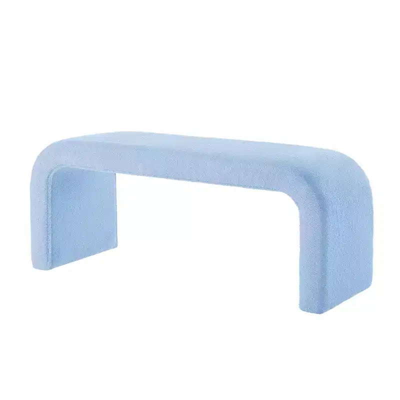 Set of 3 U-Shaped Bench,Sectional Ottoman Bench, Upholstered Ottoman Footrest Stool