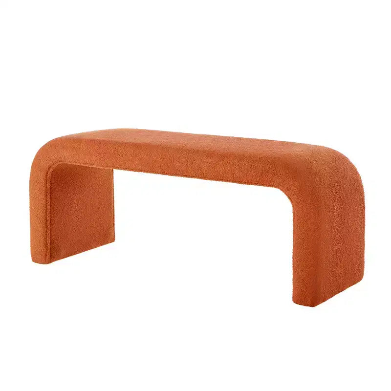 Set of 3 U-Shaped Bench,Sectional Ottoman Bench, Upholstered Ottoman Footrest Stool