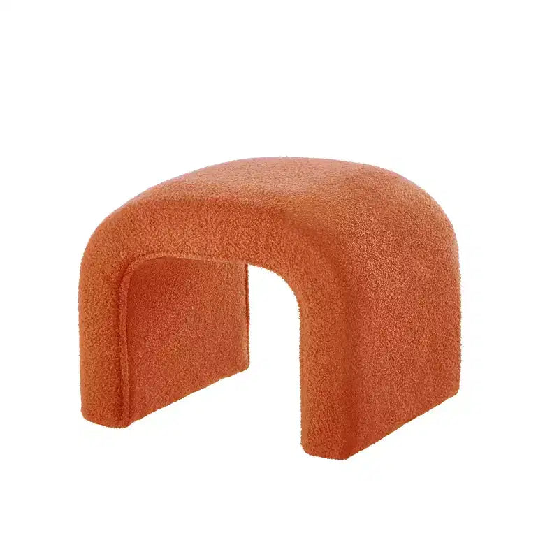 Set of 3 U-Shaped Bench,Sectional Ottoman Bench, Upholstered Ottoman Footrest Stool