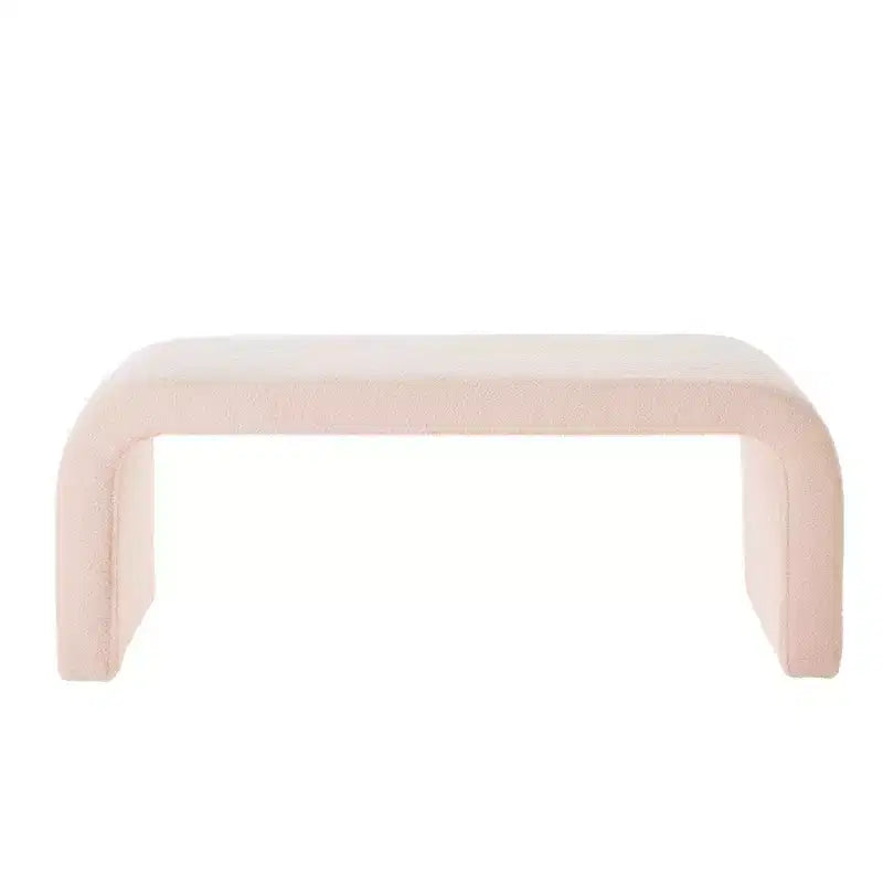 Set of 3 U-Shaped Bench,Sectional Ottoman Bench, Upholstered Ottoman Footrest Stool