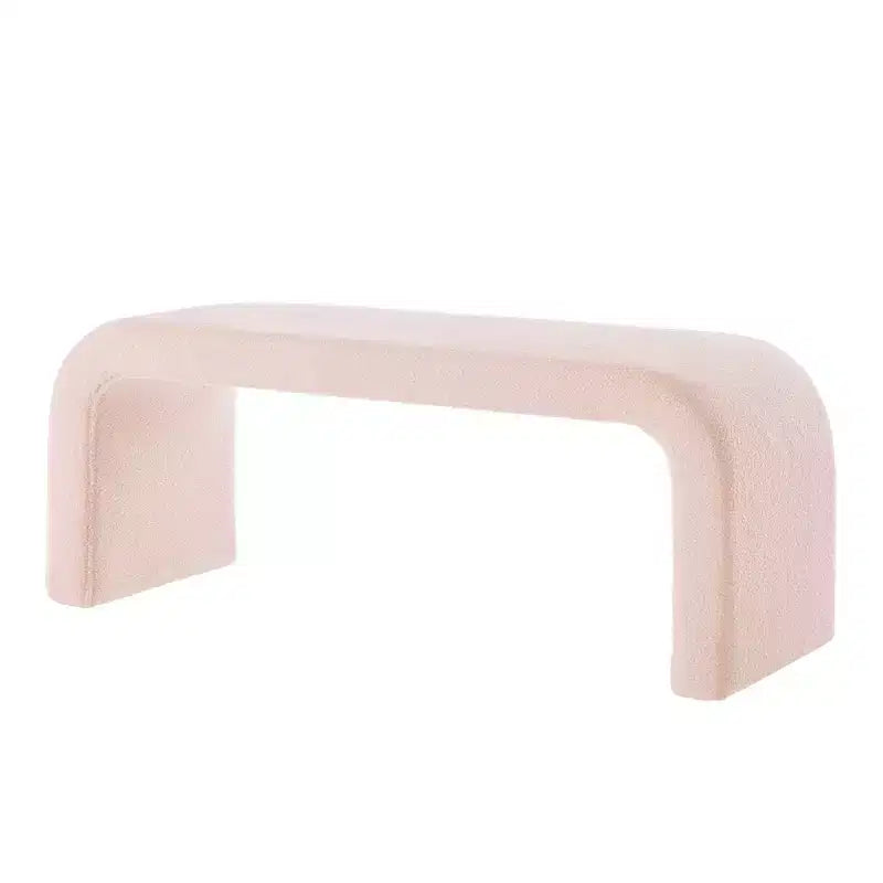 Set of 3 U-Shaped Bench,Sectional Ottoman Bench, Upholstered Ottoman Footrest Stool