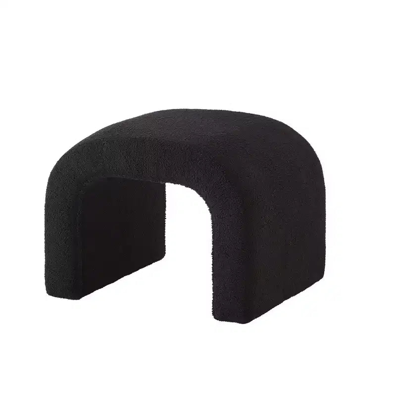 Set of 3 U-Shaped Bench,Sectional Ottoman Bench, Upholstered Ottoman Footrest Stool