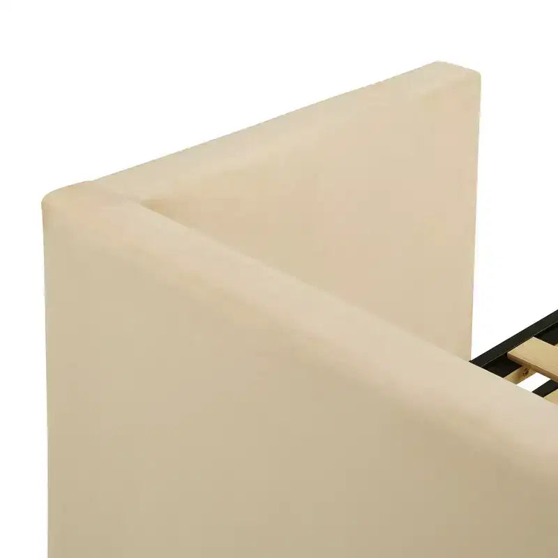 Twin Size Upholstered daybed with Pop Up Trundle for Living Room and Guest Room