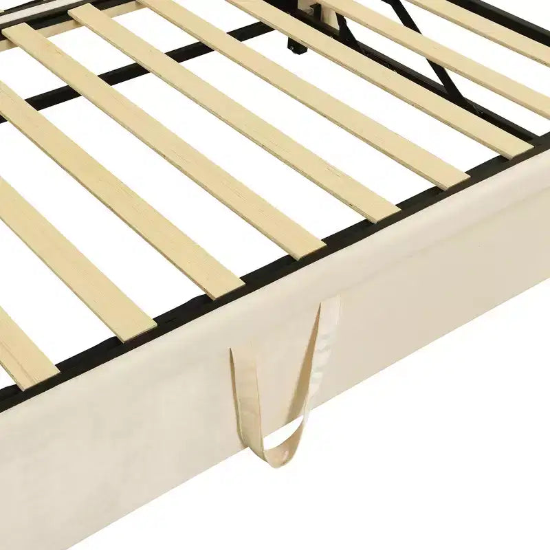 Twin Size Upholstered daybed with Pop Up Trundle for Living Room and Guest Room