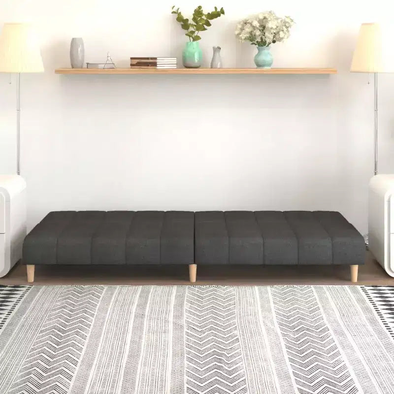 2-Seater Sofa Bed Accent Upholstered Loveseat Sleeper Couch Fabric