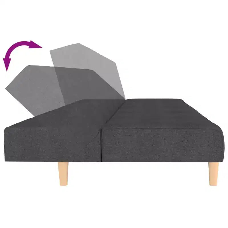 2-Seater Sofa Bed Accent Upholstered Loveseat Sleeper Couch Fabric