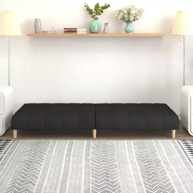 2-Seater Sofa Bed Accent Upholstered Loveseat Sleeper Couch Fabric