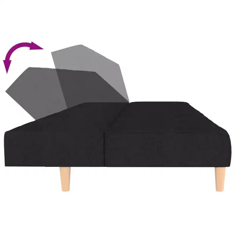 2-Seater Sofa Bed Accent Upholstered Loveseat Sleeper Couch Fabric
