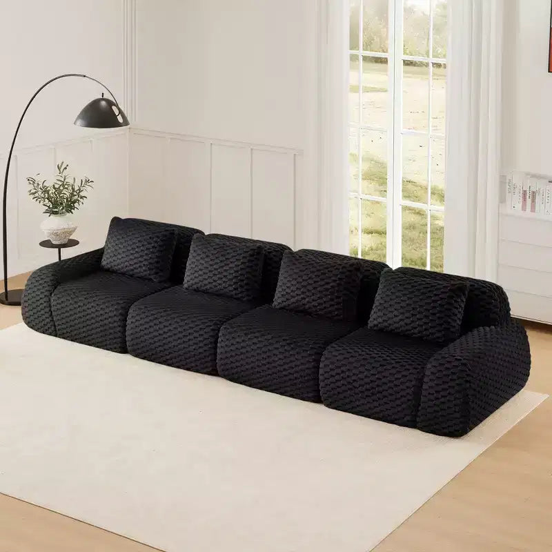146 Modern Modular Sectional Sofa for Living Room,Flannelette Fabric,Oversized 4-Seater Couch,boneless sofa