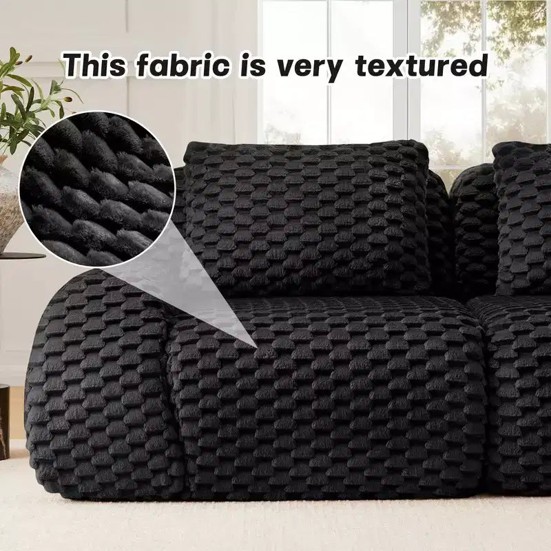 146 Modern Modular Sectional Sofa for Living Room,Flannelette Fabric,Oversized 4-Seater Couch,boneless sofa