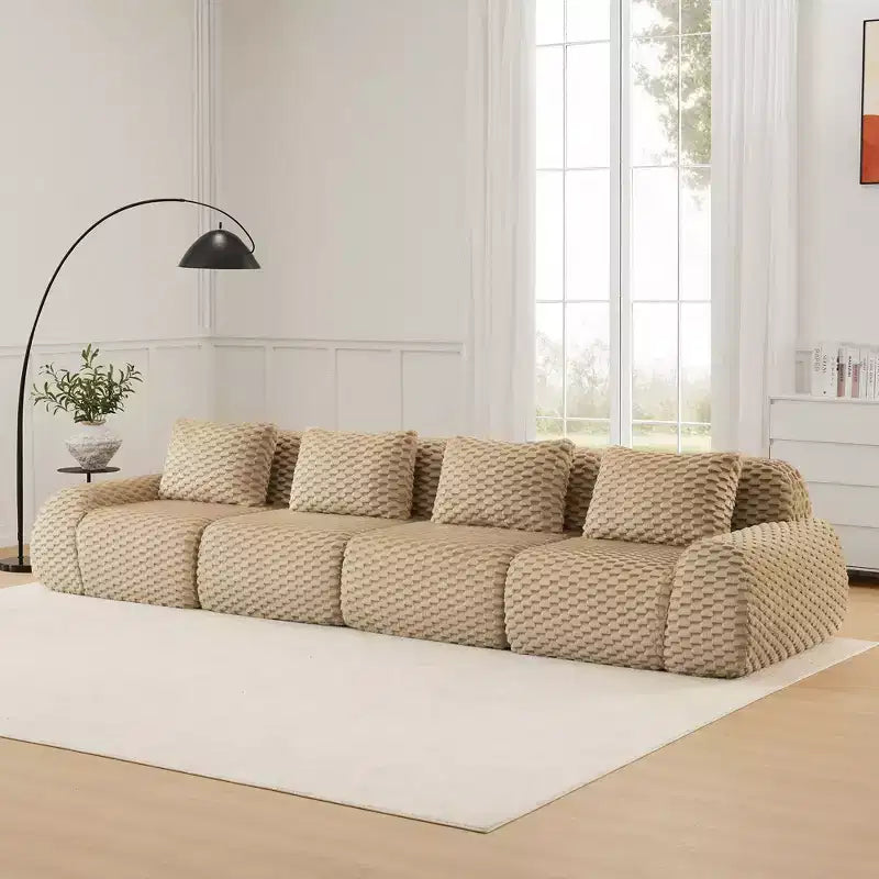 146 Modern Modular Sectional Sofa for Living Room,Flannelette Fabric,Oversized 4-Seater Couch,boneless sofa