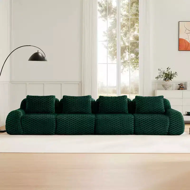 146 Modern Modular Sectional Sofa for Living Room,Flannelette Fabric,Oversized 4-Seater Couch,boneless sofa