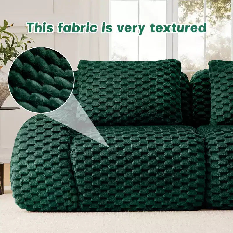 146 Modern Modular Sectional Sofa for Living Room,Flannelette Fabric,Oversized 4-Seater Couch,boneless sofa