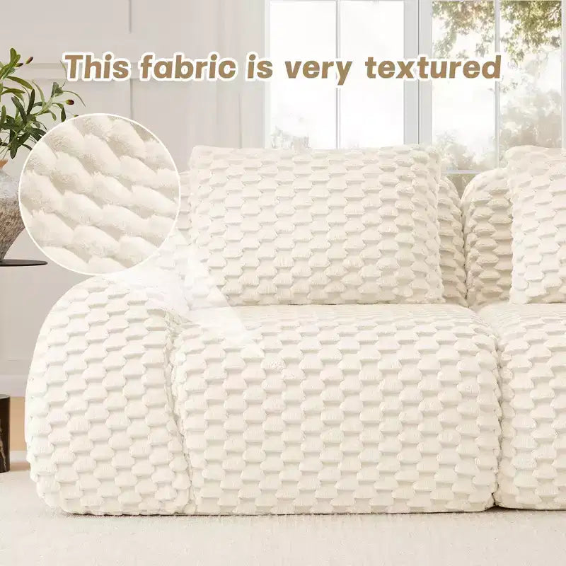 146 Modern Modular Sectional Sofa for Living Room,Flannelette Fabric,Oversized 4-Seater Couch,boneless sofa