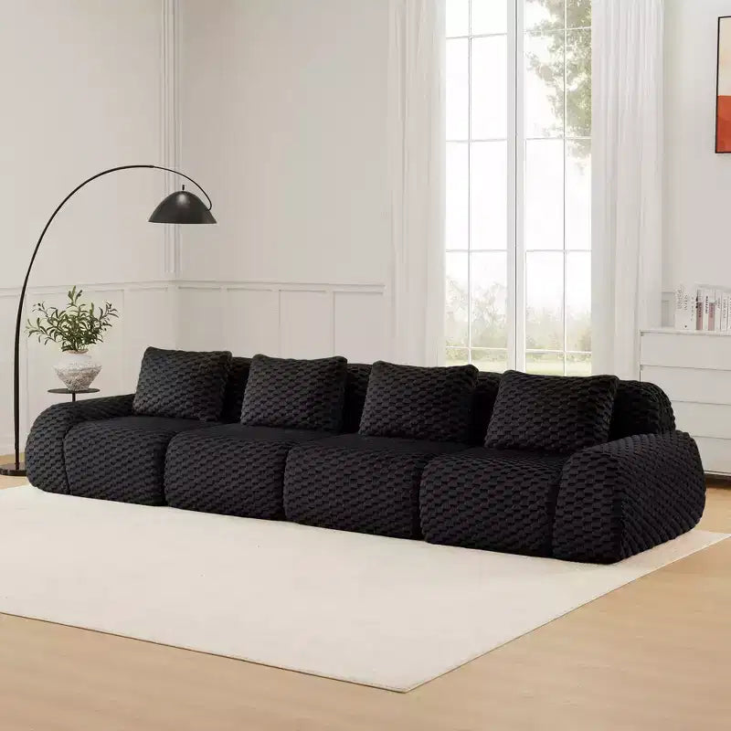 146 Modern Modular Sectional Sofa for Living Room,Flannelette Fabric,Oversized 4-Seater Couch,boneless sofa