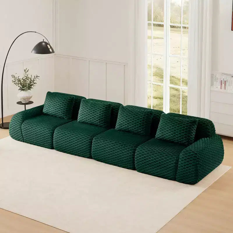 146 Modern Modular Sectional Sofa for Living Room,Flannelette Fabric,Oversized 4-Seater Couch,boneless sofa
