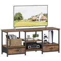 TUYOHW 47/63 TV Stand with 2 Drawers &Built-in Outlet,Entertainment Center with Open Shelves for 55-75 TVs,Console Table for Living Room,Bedroom