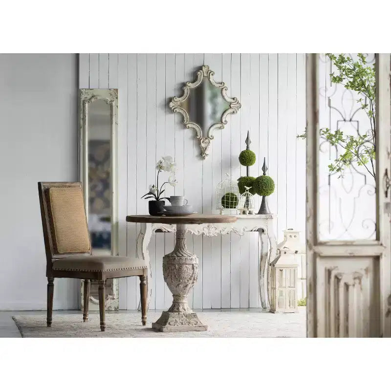 Farmhouse Ornate Wall Mirror, Artistic Home Accent Decor, Vertical/Horizontal Hanging for Living Room, Bedroom, Entryway Decoration