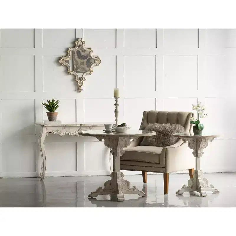 Farmhouse Ornate Wall Mirror, Artistic Home Accent Decor, Vertical/Horizontal Hanging for Living Room, Bedroom, Entryway Decoration