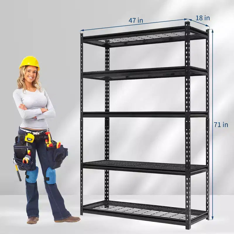 Heavy Duty Garage Shelving Unit 48''L18''W72''H - 2500 LBS Load Capacity Adjustable Metal Storage Shelves, Durable Organizer