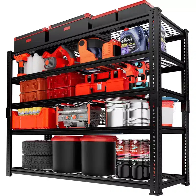 Heavy Duty Garage Shelving Unit 48''L18''W72''H - 2500 LBS Load Capacity Adjustable Metal Storage Shelves, Durable Organizer