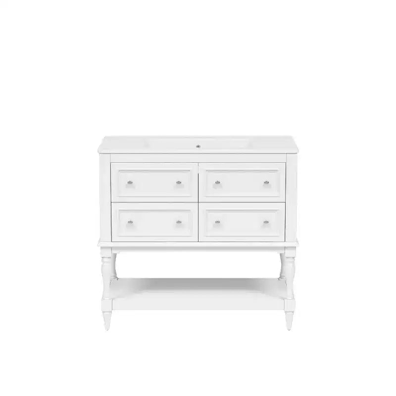 36 Bathroom Vanity Sink Combo, Bathroom Mirror Cabinet with Adjustable Shelf, Bathroom storage Cabinet with Drawers
