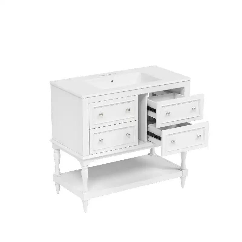 36 Bathroom Vanity Sink Combo, Bathroom Mirror Cabinet with Adjustable Shelf, Bathroom storage Cabinet with Drawers