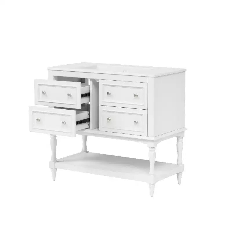 36 Bathroom Vanity Sink Combo, Bathroom Mirror Cabinet with Adjustable Shelf, Bathroom storage Cabinet with Drawers
