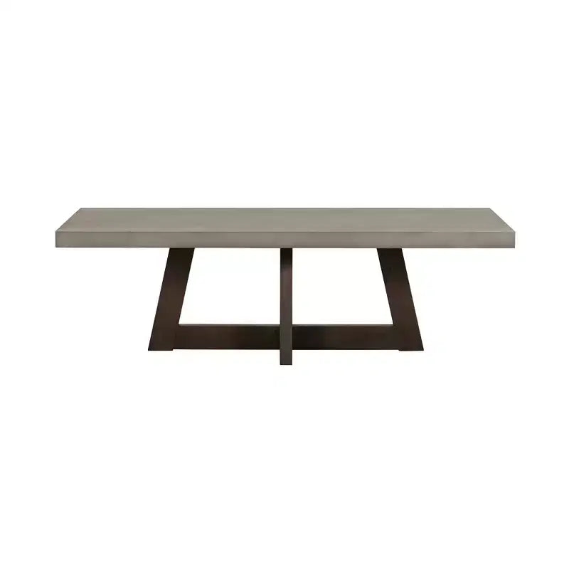 Rectangle Elodie Concrete/Oak Coffee Table Dark Gray