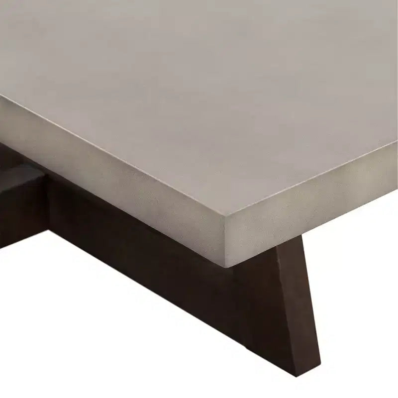 Rectangle Elodie Concrete/Oak Coffee Table Dark Gray