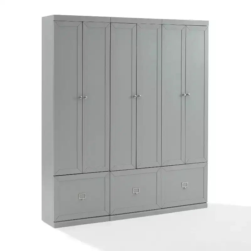 3pc Harper Entryway Set with 3 Pantry Closets Gray - Crosley