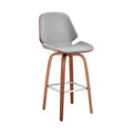 26 Arabela Counter Height Barstool with Leather Seat - Armen Living