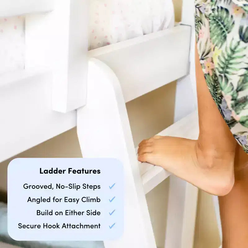 Solid Wood Loft Bed with Desk, Modern Farmhouse High Twin Loft Bed For Kids