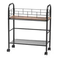 IRIS USA Metal Storage Cart with Casters, Kitchen Serving Cart